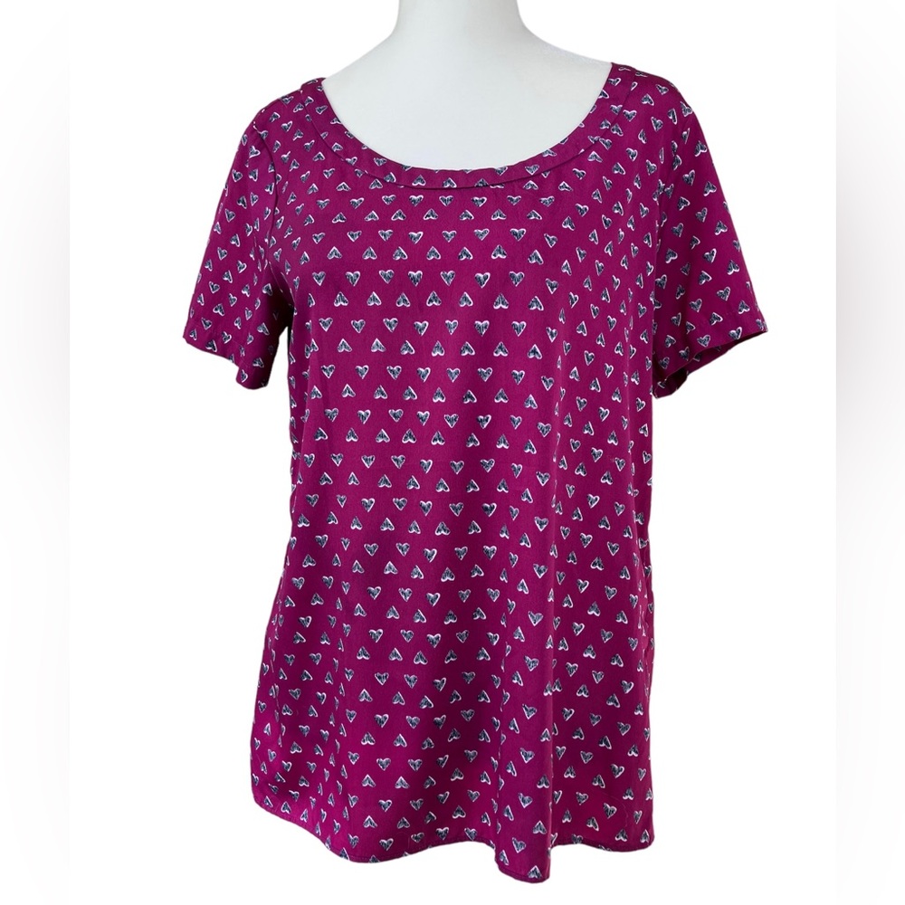 Banana Republic Pink Hearts Top